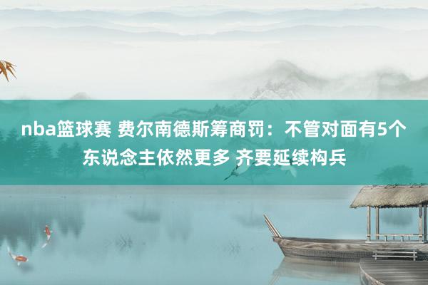 nba篮球赛 费尔南德斯筹商罚：不管对面有5个东说念主依然更多 齐要延续构兵