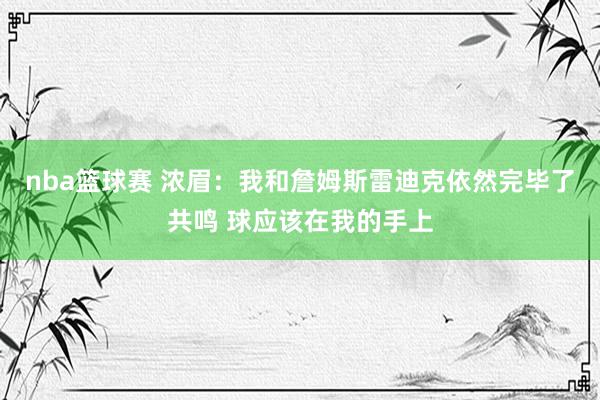 nba篮球赛 浓眉：我和詹姆斯雷迪克依然完毕了共鸣 球应该在我的手上